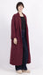 BOUCLE OVERSIZED COAT - 10-16 - BURGUNDY