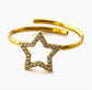 STAINLESS STEEL CUBIC ZIRCONIA STAR RING