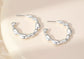 TEXTURED SILVER HOOPS
