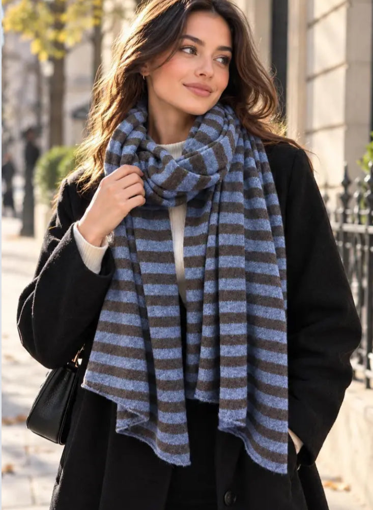 STRIPE KNIT SCARF