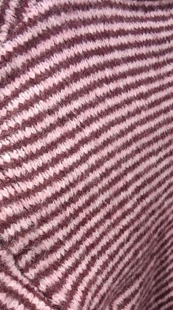 STRIPE KNIT - 10-14/16- BURGUNDY