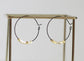 KAIKO - BLACK & GOLD SQUARE HOOPS - GOLD PLATED