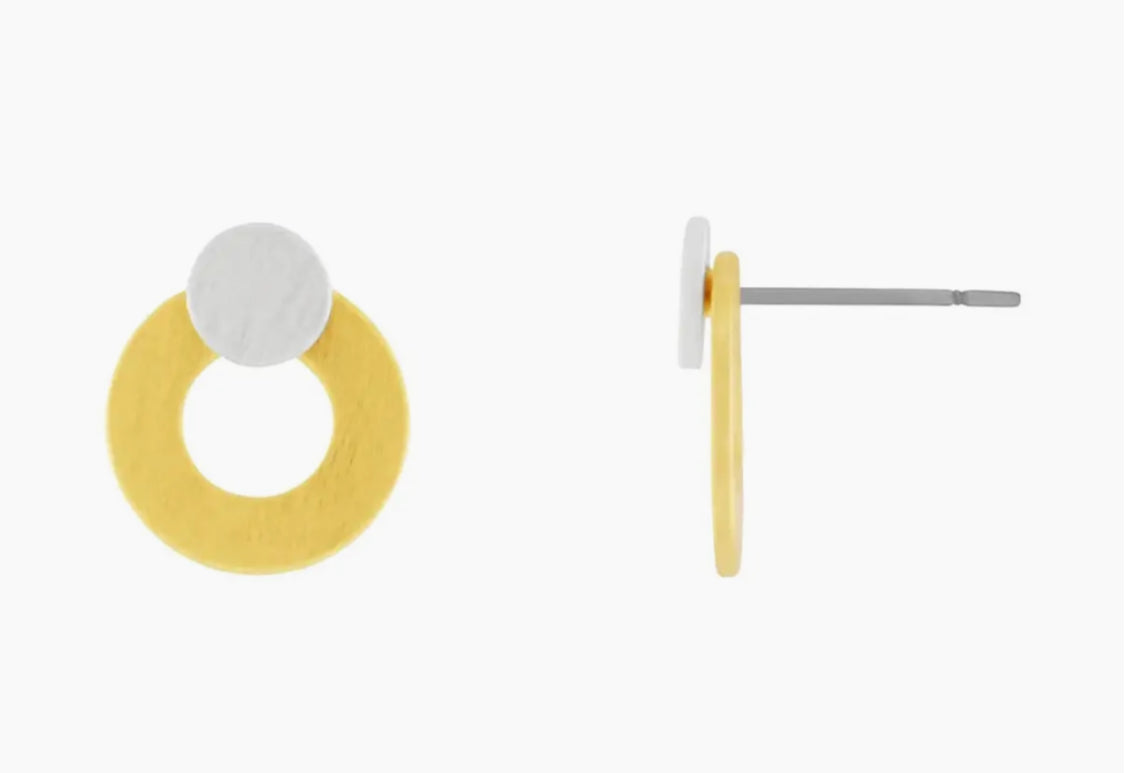 DNSK CIRCLE DOT EARRINGS