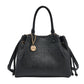 EMBOSSED TOTE - BLACK