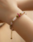 STONE STAINLESS STEEL BRACELET- PINK