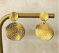 STAINLESS STEEL SCRATCHED DISC EARRINGS