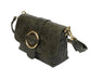 LEATHER CROSSBODY BAG - KHAKI