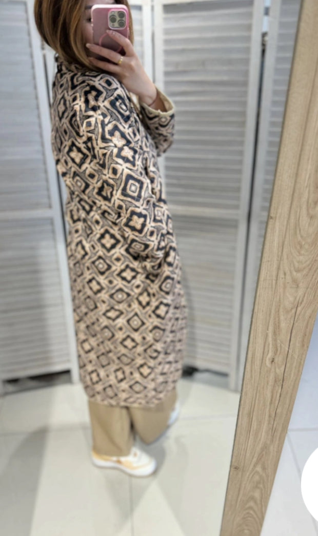 LONG QUILTED JACKET - 8-neat 14 - BLACK