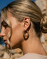 FACET HOOP STAINLESS STEEL EARRINGS