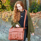 100% LEATHER LARGE VINTAGE STYLE SATCHEL - HANDMADE IN INDIA