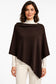 CASHMERE & MERINO WOOL PONCHO - BROWN