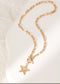 T-BAR STAR NECKLACE- GOLD