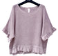 FRILL TRIM LINEN COTTON TOP - 10-16