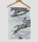 HORSE RACING SCARF - LIGHT GREY