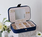 VELVET JEWELLERY BOX - NAVY