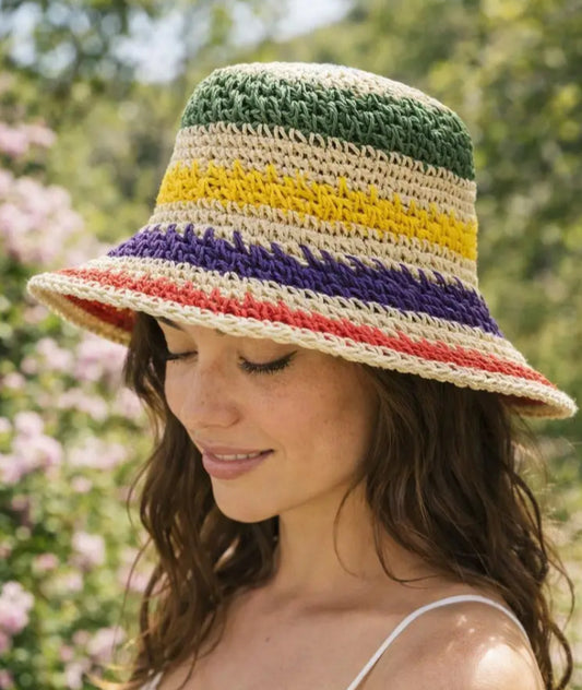 STRAW STRIPE HAT