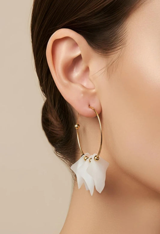 ACRYLIC FLOWER EARRINGS