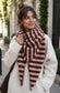 STRIPE TRIANGLE KNIT SCARF