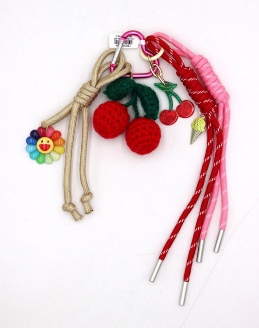 CROCHET CHERRY KEYRING/BAG CHARM