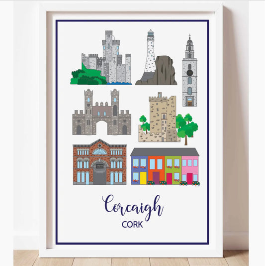 CORCAIGH A3 PRINT IN BLACK FRAME