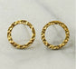 STAINLESS STEEL HAMMERED CIRCLE EARRINGS