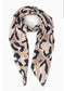 ANIMAL PRINT SCARF - BEIGE