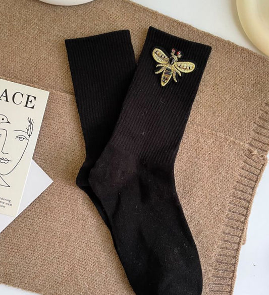 BEE EMBELLISHED SOCKS