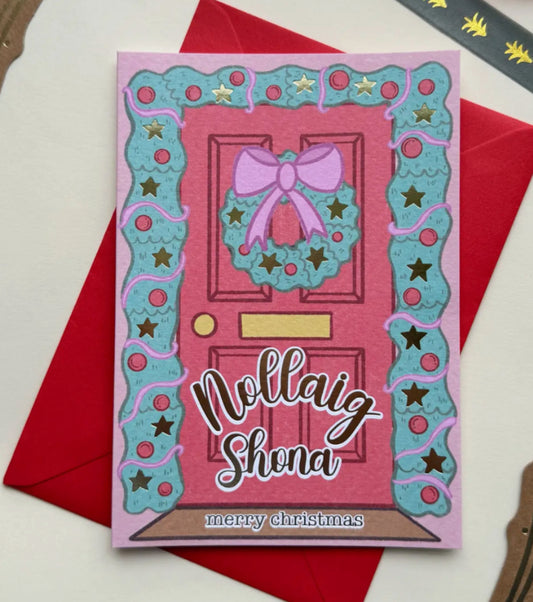 GOLD FOIL NOLLAIG SHONA CARD