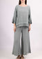 LAYERED HEM LINEN TOP - 10-16 - KHAKI