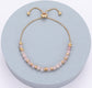 PINK BEAD TOGGLE BRACELET- GOLD