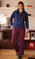 CHECK WIDE LEG PANTS - 10-12 - BURGUNDY