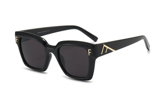 BLACK F LOGO SUNGLASSES