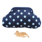 POLKA CLUTCH BAG - NAVY