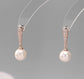 PEARL DROP STUDS - ROSE GOLD