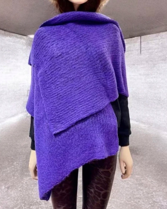 WOOL BLEND KNIT SCARF