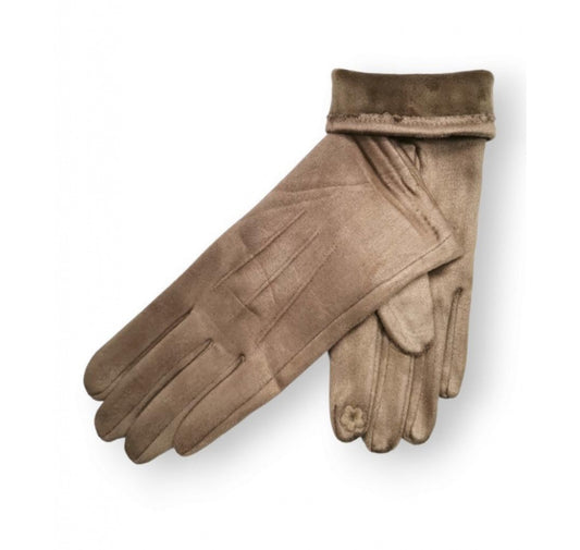 VELOUR FLEECE LINED GLOVES