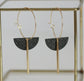 KAIKO - BLACK MOON & BAR HOOP EARRINGS