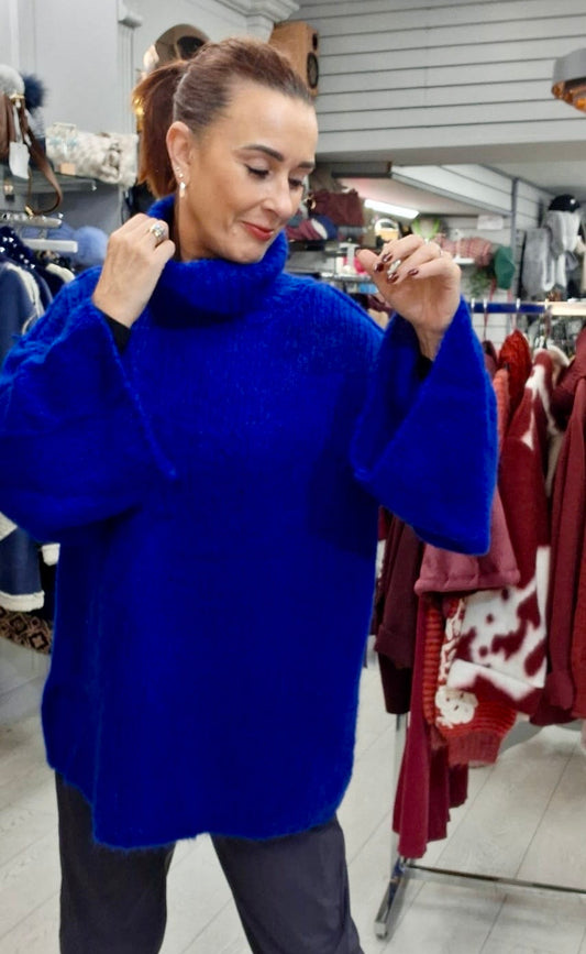 OVERSIZED KNIT - 10-18 - COBALT BLUE