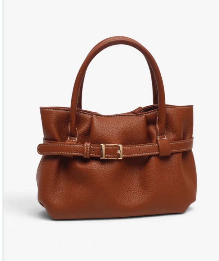 TOTE WITH LONG HANDLE - TAN