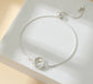 TWIST CIRCLE TOGGLE BRACELET - SILVER