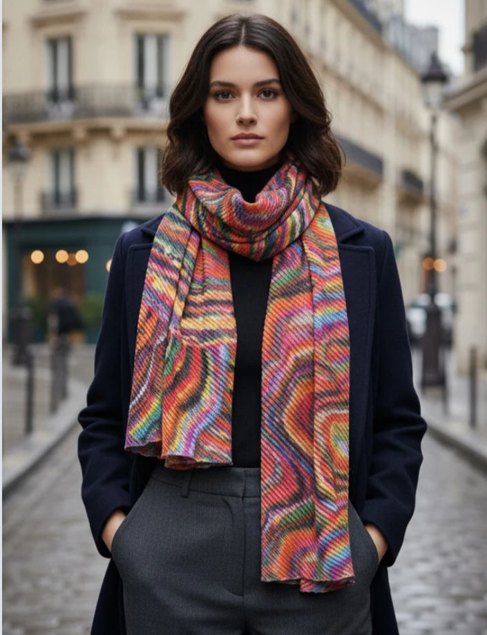 ACCORDION PLEAT SCARF