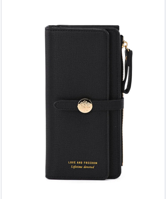 LARGE CARD WALLET - BLACK