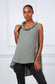 COWL DIP HEM LINEN TOP - 10-16 - KHAKI