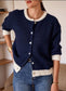 TWO TONE CARDI - 10-14 - NAVY