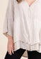 LAYERED HEM LINEN CARDI TOP - 10-16 - BEIGE