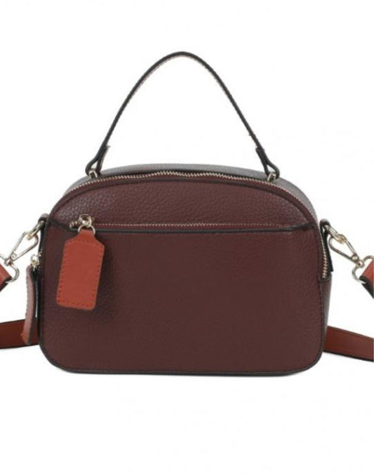 ROUND TOP CROSSBODY - BURGUNDY