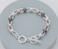 T-BAR MIXED METAL BRACELET