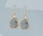 STONE DROP EARRINGS - GREEN