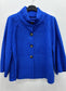 BOUCLE BUTTON JACKET - 8-14 - COBALT BLUE