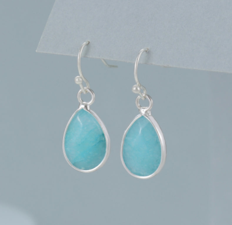 STONE DROP EARRINGS - TURQUOISE